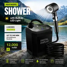 CampFlow Max 6000mAh Adjustable-Flow Camping Shower Pump image 3