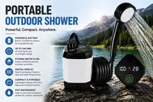 CampFlow Max 6000mAh Adjustable-Flow Camping Shower Pump image 4