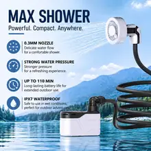 CampFlow Turbo Dual-Speed High-Flow Camping Shower Pump image 2